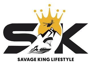 SK SAVAGE KING LIFESTYLE logo