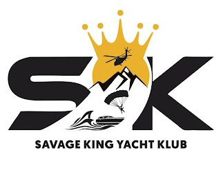 SK SAVAGE KING YACHT KLUB logo