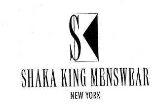 SK SHAKA KING MENSWEAR NEW YORK logo