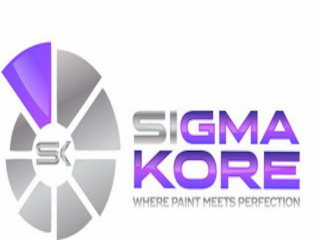 SK SIGMA KORE WHERE PAINT MEETS PERFECTION logo