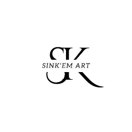 SK SINK 'EM ART logo