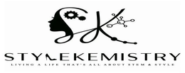 SK STYLEKEMISTRY LIVING A LIFE THAT'S ALL ABOUT STEM & STYLE logo
