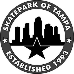 SKATEPARK OF TAMPA ESTABLISHED 1993 logo