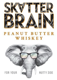 SKATTER BRAIN PEANUT BUTTER WHISKEY FOR YOUR NUTTY SIDE logo