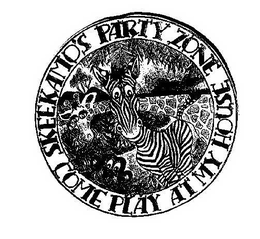 SKEEKAMO'S PARTY ZONE COME PLAY AT MY HOUSE logo
