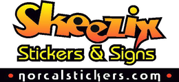SKEEZIX STICKERS & SIGNS NORCALSTICKERS.COM logo