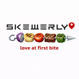 SKEWERLY LOVE AT FIRST BITE logo