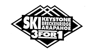 SKI KEYSTONE BRECKENRIDGE ARAPAHOE 3 FOR 1 logo