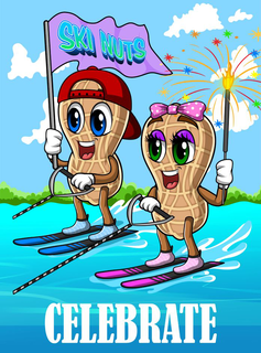 SKI NUTS CELEBRATE logo