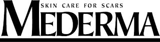 SKIN CARE FOR SCARS MEDERMA logo