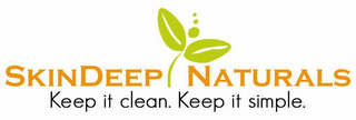 SKINDEEP NATURALS KEEP IT CLEAN. KEEP IT SIMPLE. logo
