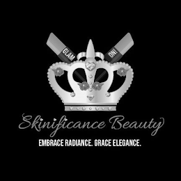 SKINIFICANCE BEAUTY EMBRACE RADIANCE. GRACE ELEGANCE. GLAM ON! logo