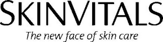 SKINVITALS THE NEW FACE OF SKIN CARE logo