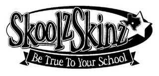 SKOOLZ SKINZ BE TRUE TO YOUR SCHOOL logo