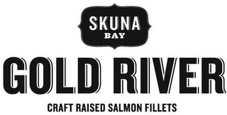 SKUNA BAY GOLD RIVER CRAFT RAISED SALMON FILLETS logo
