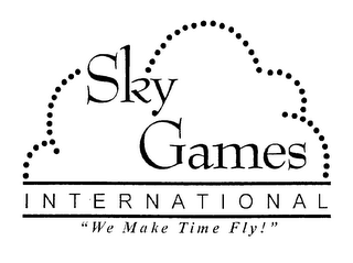SKY GAMES INTERNATIONAL "WE MAKE TIME FLY" logo