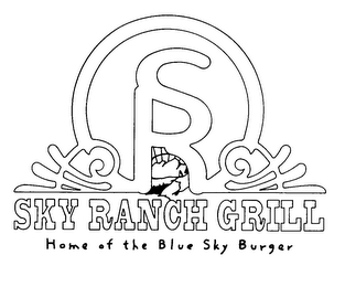 SKY RANCH GRILL HOME OF THE BLUE SKY BURGER logo