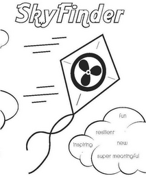 SKYFINDER FUN RESILIENT INSPIRING NEW SUPER MEANINGFUL logo