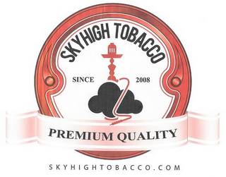 SKYHIGH TOBACCO SINCE 2008 PREMIUM QUALITY SKYHIGHTOBACCO.COM logo