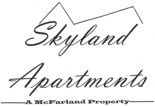 SKYLAND APARTMENTS A MCFARLAND PROPERTY logo