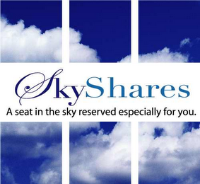 SKYSHARES A SEAT IN THE SKY RESERVED ASPECIALLY FOR YOU. logo