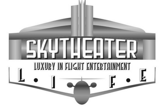 SKYTHEATER LUXURY IN FLIGHT ENTERTAINMENT LIFE logo