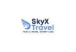 SKYX TRAVEL TRAVEL MORE, WORRY LESS. logo