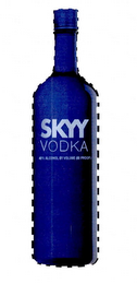 SKYY VODKA 40% ALCOHOL BY VOLUME (80 PROOF) logo