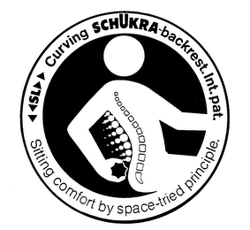 SL CURVING SCHUKRA-BACKREST. INT. PAT. SITTING COMFORT BY SPACE-TRIED PRINCIPLE. logo