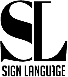 SL SIGN LANGUAGE logo