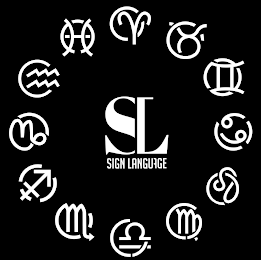 SL SIGN LANGUAGE logo