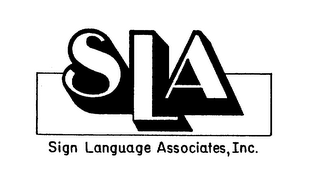 SLA SIGN LANGUAGE ASSOCIATES, INC. logo