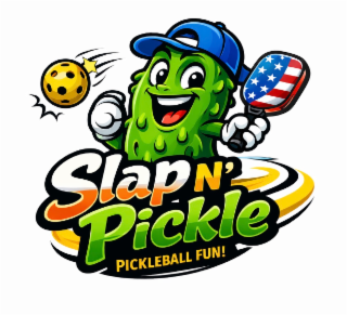 SLAP N’ PICKLE PICKLEBALL FUN! logo