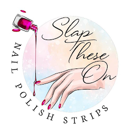 SLAP THESE ON NAIL POLISH STRIPS logo