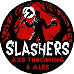 SLASHERS AXE THROWING & ALES logo