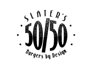 SLATER'S 50/50 BURGERS BY DESIGN logo