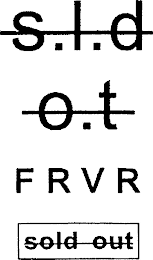 S.L.D O.T FRVR SOLD OUT logo