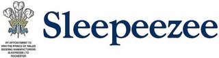 SLEEPEEZEE BY APPOINTMENT TO HRH THE PRINCE OF WALES BEDDING MANUFACTURERS SLEEPEEZEE LTD ROCHESTER logo