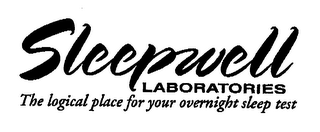 SLEEPWELL LABORATORIES THE LOGICAL PLACE FOR YOUR OVERNIGHT SLEEP TEST logo