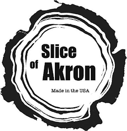 SLICE OF AKRON MADE IN THE USA logo