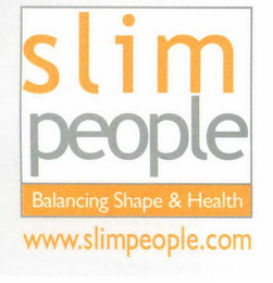 SLIM PEOPLE BALANCING SHAPE & HEALTH WWW.SLIMPEOPLE.COM logo