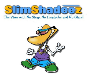 SLIMSHADEEZ THE VISOR WITH NO STRAP, NO HEADACHE AND NO GLARE! logo