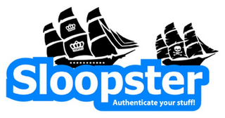 SLOOPSTER AUTHENTICATE YOUR STUFF! logo