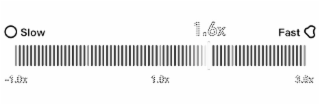 SLOW 1.6X FAST -1.0X 1.0X  3.0X logo