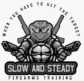 SLOW AND STEADY FIREARMS TRAINING WHEN YOU HAVE TO HIT THE TARGET logo
