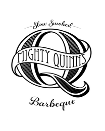 SLOW SMOKED MIGHTY QUINN'S Q BARBEQUE logo