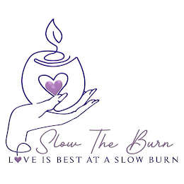 SLOW THE BURN LOVE IS BEST AT A SLOW BURN logo