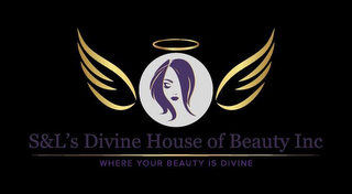 S&L'S DIVINE HOUSE OF BEAUTY INC WHERE YOUR BEAUTY IS DIVINE logo
