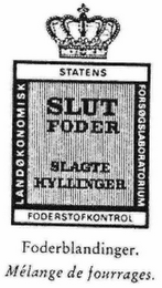 SLUT FODER SLAGTE KYLLINGER STATENS FODERSTOFKONTROL logo