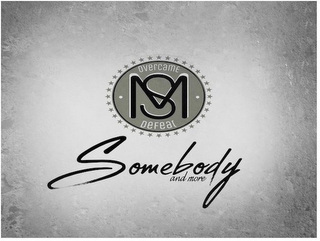 SM SOMEBODY AND MORE. OVERCAME DEFEAT logo